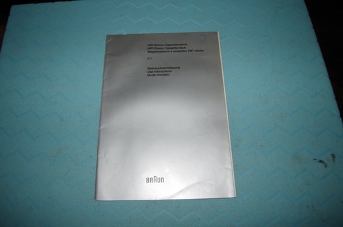 Braun manual c1 - manual,